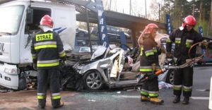 Wypadek na DK-1 w Kobirze