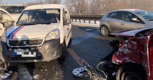 [ZDJCIA] Zderzenie trzech pojazdw na DK-1 w Goczakowicach-Zdroju