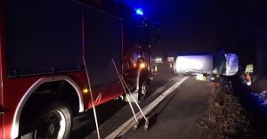 [FOTO] Goczakowice: zderzenie Forda Mustanga i VW Caddy na DK-1