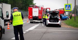 [ZDJCIA] Potrcenie dwch pieszych na DK-1 w Goczakowicach-Zdroju