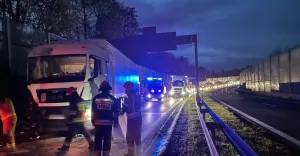 [FOTO] Zderzenie dwch ciarwek na DK-1. Byy potne utrudnienia!