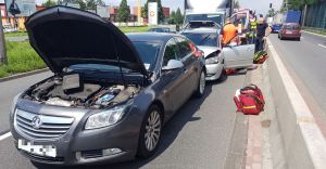Wypadek z udziaem samochodw osobowych na DK-1 w Pszczynie