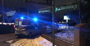 Poranne potrcenie rowerzysty na rogu Legionw z Waryskiego