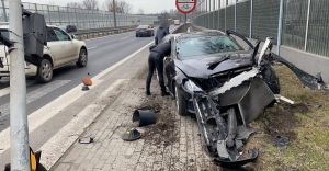 [FOTO] Zderzenie trzech pojazdw na DK-1 w Pszczynie