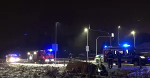 [FOTO] Wieczorne dachowanie przy krajowej jedynce