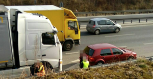 DK-1: W dwie godziny dwie kolizje -  w tym samym miejscu