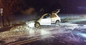 Na ulicy Bielskiej w Ligocie pali si samochd - zdjcia