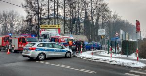 [ZDJCIA] Wypadek na skrzyowaniu ulicy Wglowej z Traugutta
