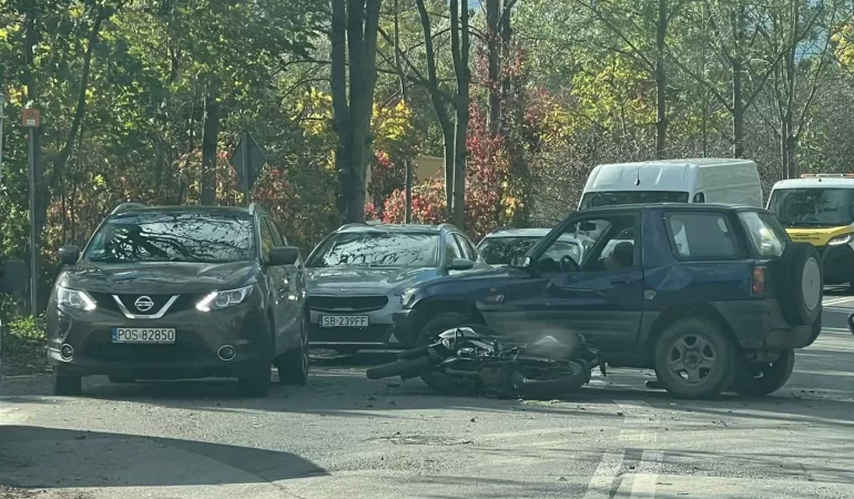 waryńskiego czechowice-dziedzice motocykl kolizja