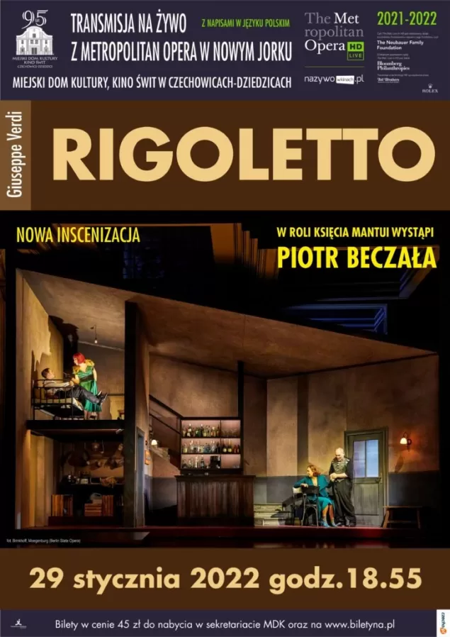 "Rigoletto" Giuseppe Verdiego w Świcie. Transmisja live z Met Opera