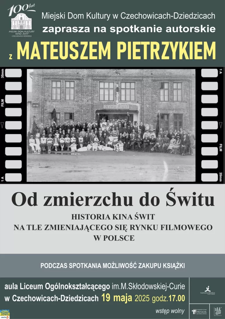 "Od zmierzchu do świtu". Spotkanie autorskie dotyczące książki o czechowickim kinie