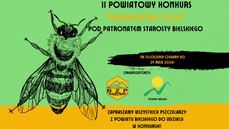 Powiatowy konkurs dla pszczelarzy na "Pasiekę Roku 2024". Można przesyłać zgłoszenia