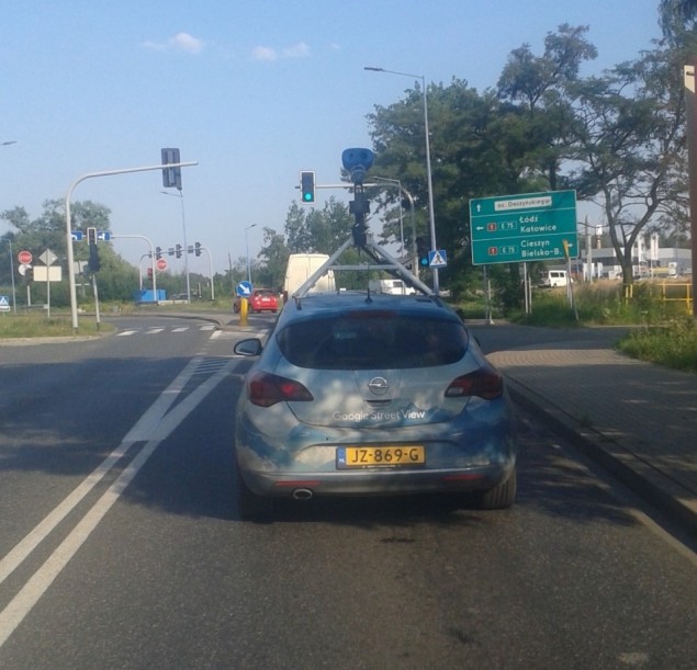 Samochód Google Street View na drogach Pszczyny