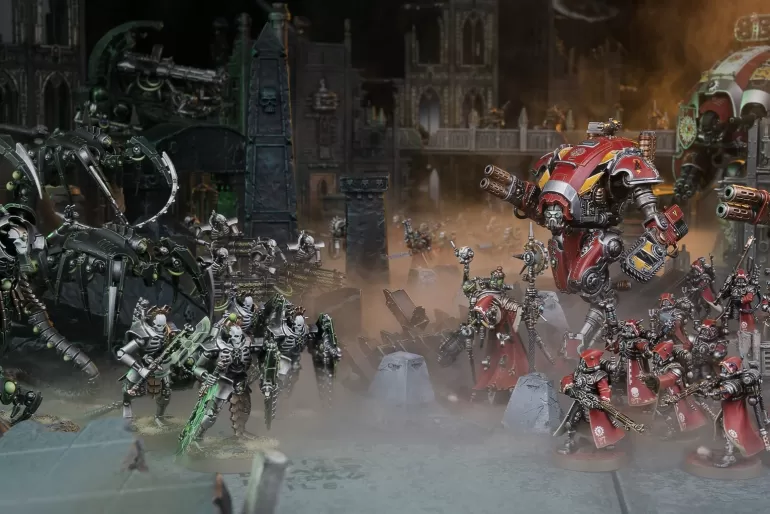 40k necrons v ad mech on terrain