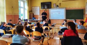 Czechowiccy dzielnicowi spotkali się z uczniami ZSP nr 1