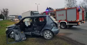 Wypadek na DK-1 w Pszczynie - 26.03.2019