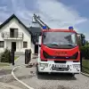[WIDEO, FOTO] Pożar domu w Kaniowie. Ogniem objęty był dach oraz poddasze