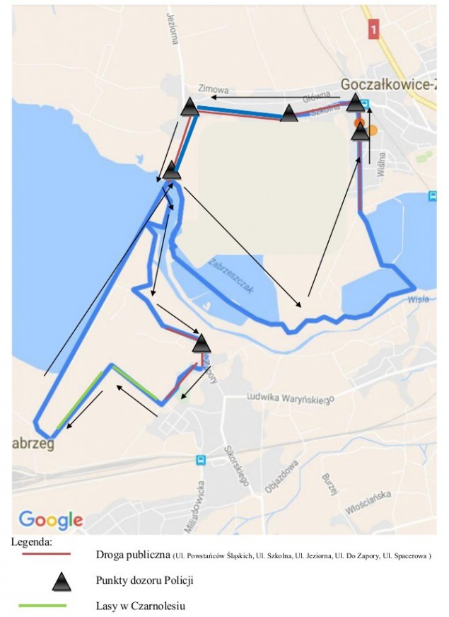 Rajd Koroną zapory, trasa