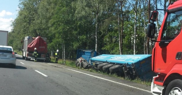 tir, rów, dk1