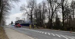 Interwencja straży pożarnej przy Legionów w Czechowicach-Dziedzicach - 23.02.2023