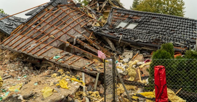 Katastrofa budowlana w Kobiernicach - 16.10.2020