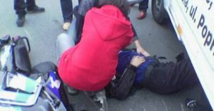 Wypadek motocyklisty na Legionów