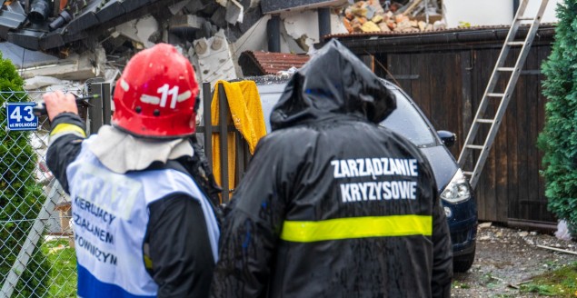 Katastrofa budowlana w Kobiernicach - 16.10.2020