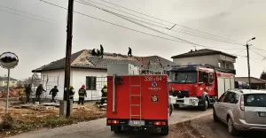 Interwencja służb przy ul. Pawiej w Czechowicach-D