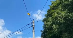 Zapalona latarnia na ul. Podkępie - 11.08.2023