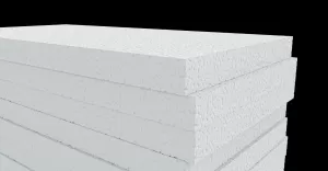 styrofoam sheats stacked white backkground 3d illustration