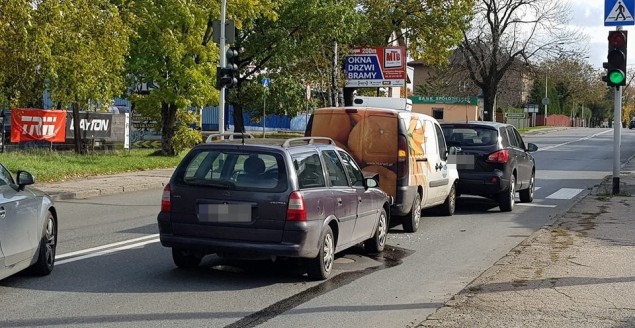 Kolizja na ul. Legionów - 12.10.2017