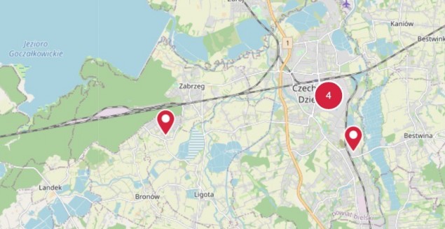 Mapa punktów szczepień na terenie gminy Czechowice-Dziedzice