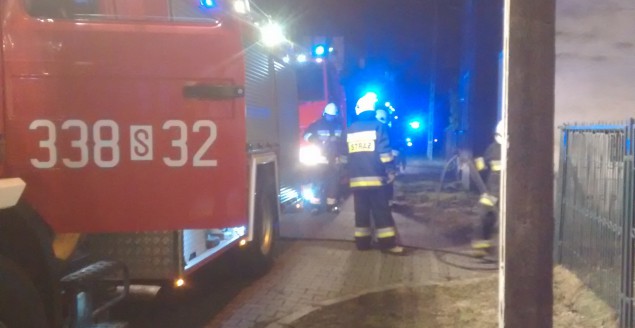 Pożar przy ulicy Wesołej.