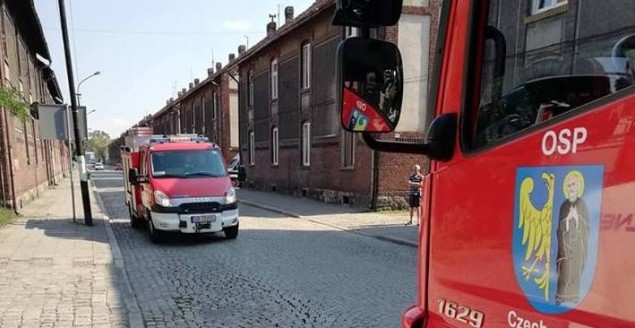 Pożar przy ulicy Górniczej - 5.07.2018