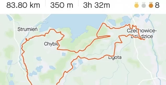 Trasa podróży po Wiślanej Trasie Rowerowej, przebytej przez dziennikarza czecho.pl