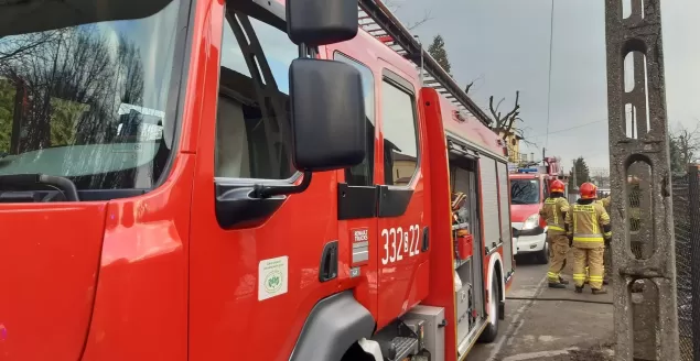 Interwencja strażaków przy ul. św. Barbary - 5.03.2022