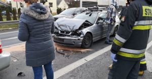 Zderzenie dwóch samochodów na DK-1 - 2.02.2019