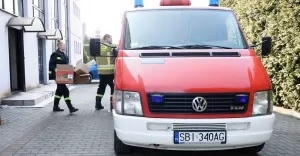 [WIDEO] Strażacy jako pierwsi zaoferowali pomoc uchodźcom
