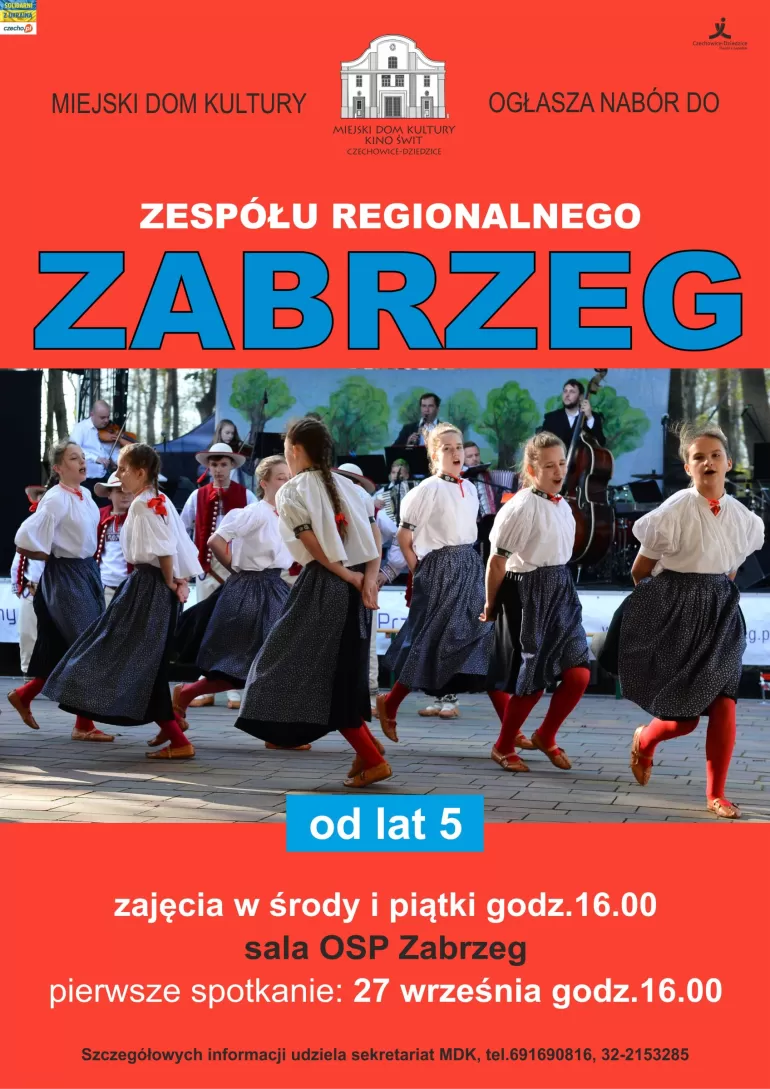 Będzie można dołączyć do Zespołu Regionalnego "Zabrzeg"