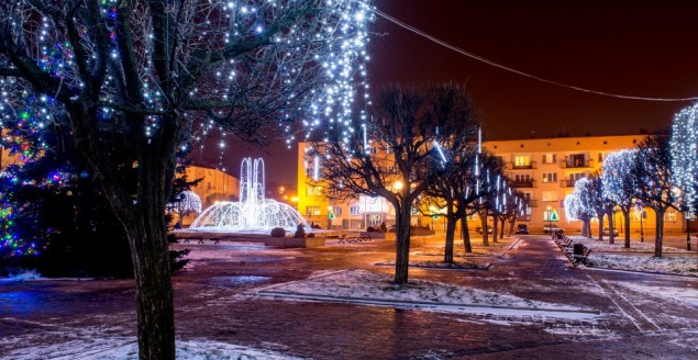 Czechowice-Dziedzice, zima, święta, ratusz, urząd