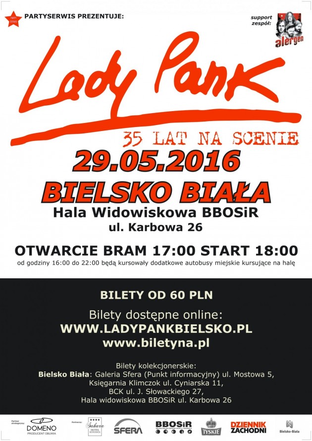 Koncert Lady Pank w hali pod Dębowcem - 29.05.2016