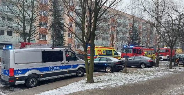 interwencja służb ratunkowych przy ul. Michałowicza w Czechowicach-Dziedzicach - 7.02.2023