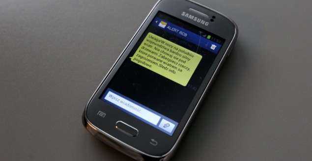 telefon, komórka, alert rcb