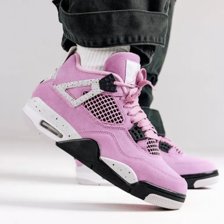 Jordan 4 Orchid - Różowe Sneakersy