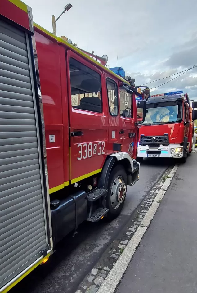 Interwencja straży pożarnej przy ul. Górniczej w Czechowicach-Dziedzicach - 12.07.2022