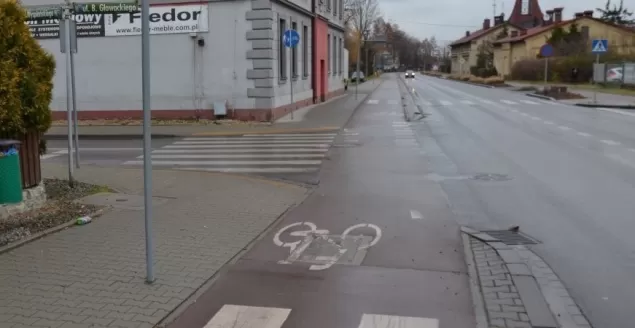Ścieżka rowerowa przy ul. Traugutta w Czechowicach-Dziedzicach
