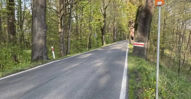 W Chybiu przez pewien czas musimy jechać zatłoczoną ulicą Bielską