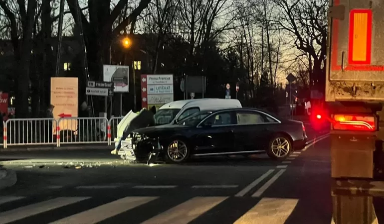 Kolizja na ul. Węglowej - 18.12.2023